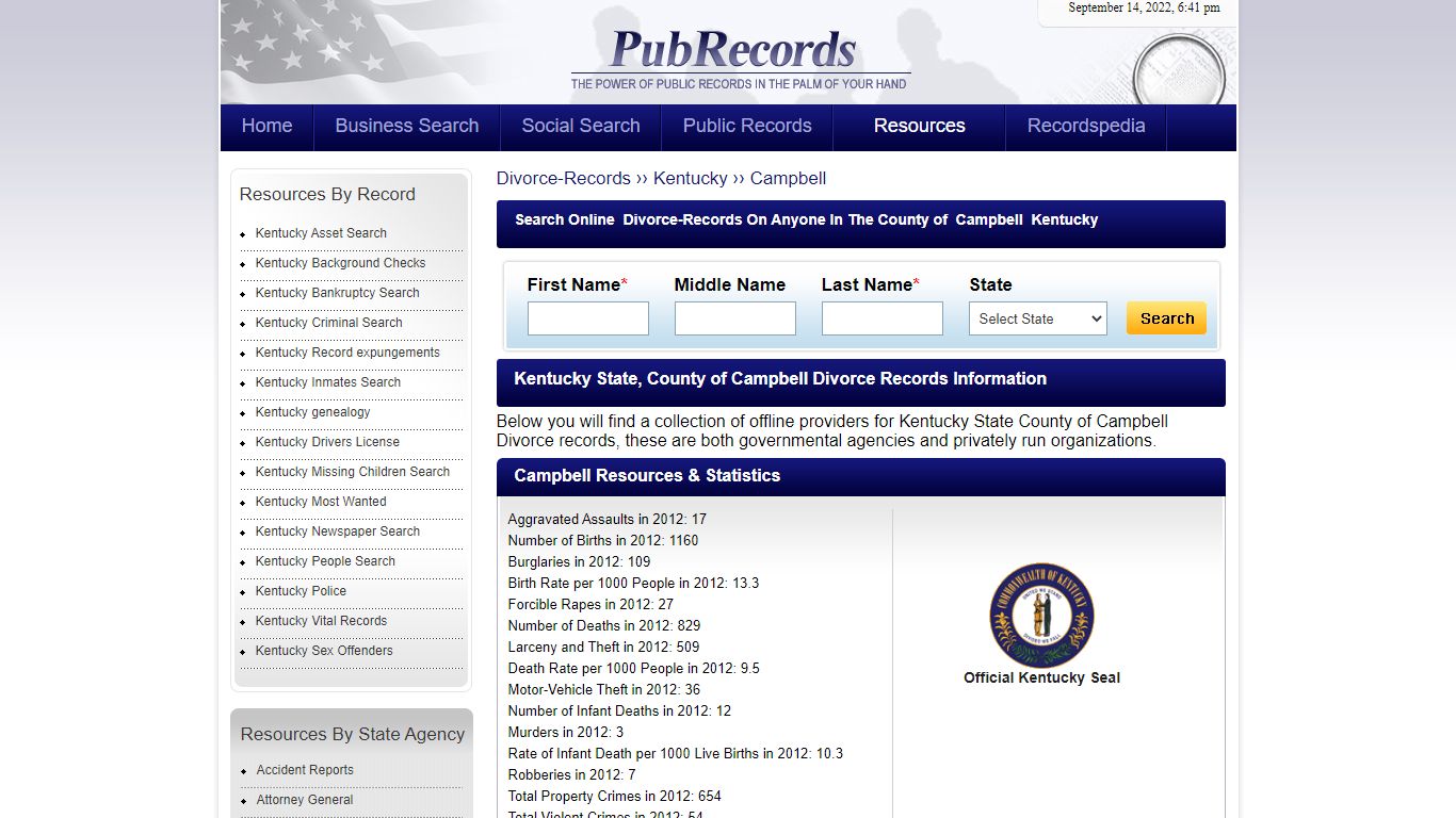Campbell County, Kentucky Divorce Records - Pubrecords.com